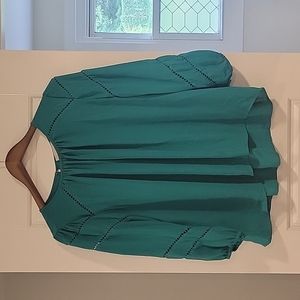 Green chiffon top